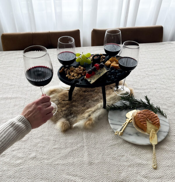 3D geprinte borrelplank op poten